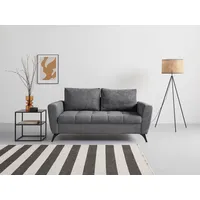 Inosign 2,5-Sitzer "Lörby" Sofas Gr. B/H/T: 180cm x 90cm x 92cm, Feincord, Feincord, grau (anthrazit) Belastbarkeit bis 140kg pro Sitzplatz, auch mit Aqua clean-Bezug