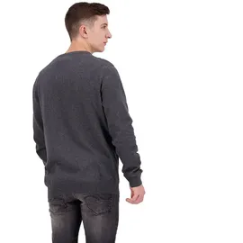 JACK & JONES Ebasic Knit Pullover Mit V-ausschnitt Dark Grey Melange L