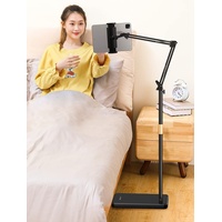 Duukoa Tablet Stand for Bed Tablet Holder Adjustable Phone Stand Holder Floor Stand for 4.7-12.9'' iPad, iPhone, Samsung Galaxy Tablet Black