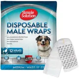 SIMPLE SOLUTION solutionSolution 11538-12p Einweg Windel für Rüden medium mit Feuchtigkeitsanzeiger 12er Pack