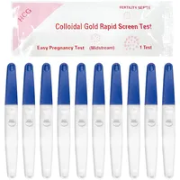 10 Pcs FrüHtest Schwangerschaft Schwangerschaftstests Early Pregnancy Test,Schnelle Ergebnisse, Klare Und Leicht Lesbare Ergebnisse, Hohe Genauigkeit, Einzeln Verpackt, Kompakt Und Leicht