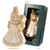 Krebs Glas Lauscha Weihnachtsornament Engel mit Laterne«, gold, Material Glas