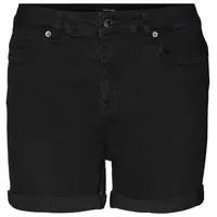 Vero Moda Jeans Shorts Luna mit Umschlagsaum in Schwarz-M