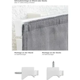 Lysel Outlet Raffrollo grau, transparent mit Schnurzug (B x H) 140cm * 170cm"