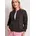 Blouson mit Zipper und Struktur Braun 38