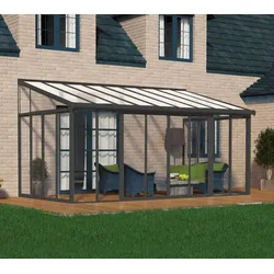 Palram - Canopia Aluminium Kaltwintergarten Sanremo | Anthrazit | 277x556x310 cm