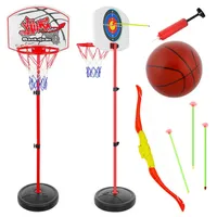 Kruzzel Basketballkorb- und Bogenschießstand-Set 2 in 1 mit Zubehör 23415