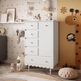lookway Hochkommode BABUSHKA mit Schubladen 0 x 0 cm Holzart nicht angegeben weiß