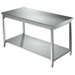 Edelstahl Arbeitstisch 1000 x 700 - mit Grundboden - IDEAL