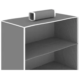 vidaXL Garderobenständer Hängeaufbewahrung 2 Stk. mit 10 Fächern Grau