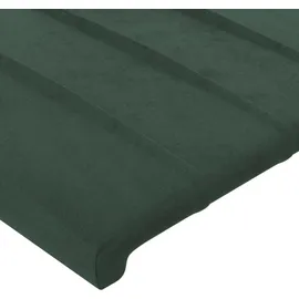 vidaXL Kopfteile 2 Stk. Dunkelgrün 100x5x78/88 cm Samt - Grün