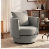 Homcom Relaxsessel Polyester 79 x 84 x 85 cm Silber mit Kissen