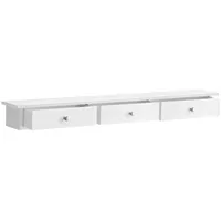 Songmics Wandregal 80 x 15 x 10 cm Weiß