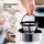 DS PRODUKTE Kaffeemaschine mit digitalem Touch-Display 800W weiß mit Mahlwerk + Isolierkanne