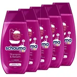 Schauma Schwarzkopf Kids Shampoo & Balsam Himbeere (5x 250 ml), Kinder Shampoo entwirrt das Haar für leichtere Kämmbarkeit, mit mildem & frischem Duft