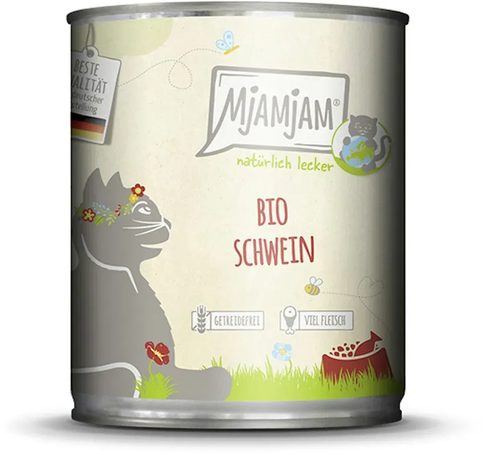 MjAMjAM - BIO für Katze 800g MjAMjAM Katze Sparpaket 12x800g BIO Schwein