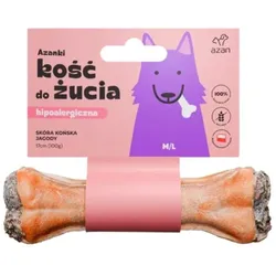 AZANKI Knochen Pferdehaut für Hunde  M/L 17cm