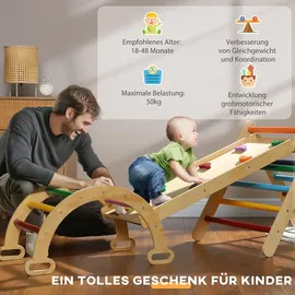aiyaplay Kletterdreieck 5 in 1 Set mit Rutsche Mehrfarbig