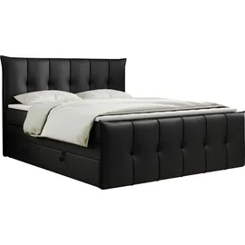 MKS Meble King Boxspringbett 200 x 200 cm H3 Schwarz