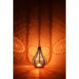 Marrakesch Orient & Mediterran Interior 2er Set Orientalische Laterne Windlicht Garten Deko Ezana schwarz