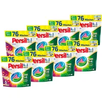 Persil 4in1 Color DISCS 608 WL (8 x 76 Waschladungen), Waschmittel mit Tiefenrein Technologie, Colorwaschmittel für reine Wäsche und hygienische Frische für die Maschine