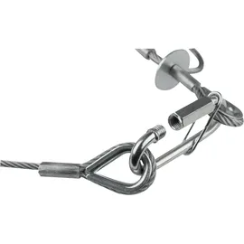 SAVEKING Safety Cable 4 mm - BGV-C1 WLL: 40 kg - 100 cm - Silber