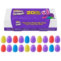 Kinetic Sand, 20 Stück Eier mit rotem, gelbem und blauem Spielsand, Goodie Bag Spielzeug, sensorisches Spielzeug für Kinder