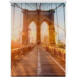 Lichtblick Rollo Klemmfix, ohne Bohren, Verdunkelung, Brooklyn Bridge - Orange