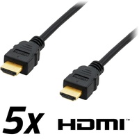 Equip HDMI-Kabel 1.8m schwarz 5er Pack