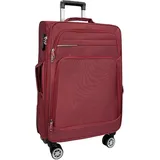 MTB My Travel Bag 3090 Stoffkoffer 4-Rollen Trolley Koffer Reisekoffer Tasche Reisetasche Leicht Rot Handgepäck