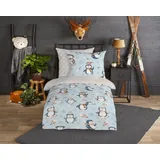 Muller Textil Jani Pinguin Mehrfarbig 135 x 200 cm + 2 x 80 x 80 cm