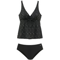 LASCANA Bügel-Tankini Damen schwarz-creme Gr.50 Cup E