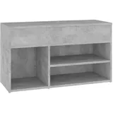 vidaXL Schuhbank 80 x 30 x 45 cm betongrau / grau