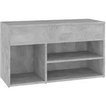 vidaXL Schuhbank 80 x 30 x 45 cm betongrau / grau