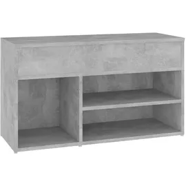 vidaXL Schuhbank 80 x 30 x 45 cm betongrau / grau