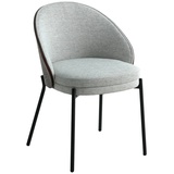 House Nordic 2er-Set: Esszimmerstühle in Hellgrau - (B)55 x (H)74 x (T)53,5 cm