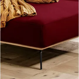 W.Schillig Ecksofa Leder 3-Sitzer Rot