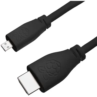Raspberry Pi® T7733AX HDMI-Kabel [1x HDMI-Stecker - 1x HDMI-Stecker D Micro] HDMI Kabel, Schwarz