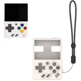 BeisDirect Silikonhülle für Miyoo Mini V4 Spielkonsole, [Anti-Rutsch] [Stoßfest] Silikon-Schutzhülle für Miyoo Mini mit Umhängeband (Weiß)