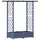 vidaXL Hochbeet mit Rankgitter und Dach 122,5 x 40 x 123 cm Grau