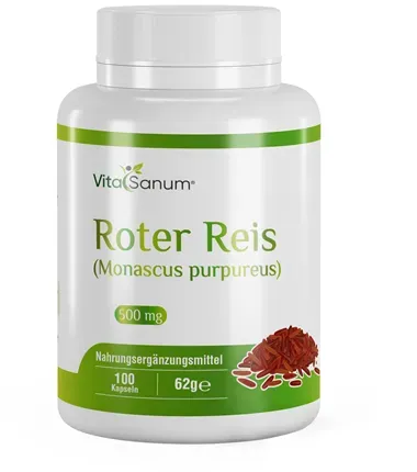 VitaSanum® - Roter Reis (Monascus purpureus) 500 mg 100 Kapseln