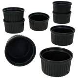 Mambocat 8er Set Creme Brulee Schale Nero 9x5cm schwarz - 24302121