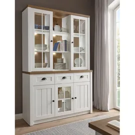 furn.design Buffetschrank Seyne 130 x 198 cm Weiß