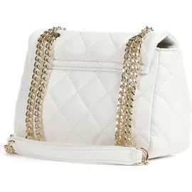 Valentino Ocarina Schultertasche Kunstleder Gold/Weiß