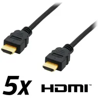 Equip HDMI-Kabel 1.8m schwarz 5er Pack