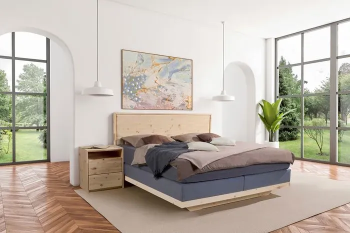 Boxspringbett Natura Vita 180 x 200 cm Holz Zirbe