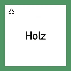 Wertstoffkennzeichnung "Holz", Kunststoff, 300x300 mm