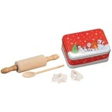 KESPER Kinderbackset inklusiv Weihnachtsdose, Buche, Metall, braun, 15 x 20 x 10 cm