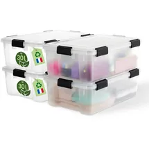 Iris Ohyama Aufbewahrungsbox WSB-30 30 l 4-tlg. transparent