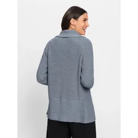 Inspirationen WITT WEIDEN Strickjacke in rauchblau-meliert | Gr.: 42